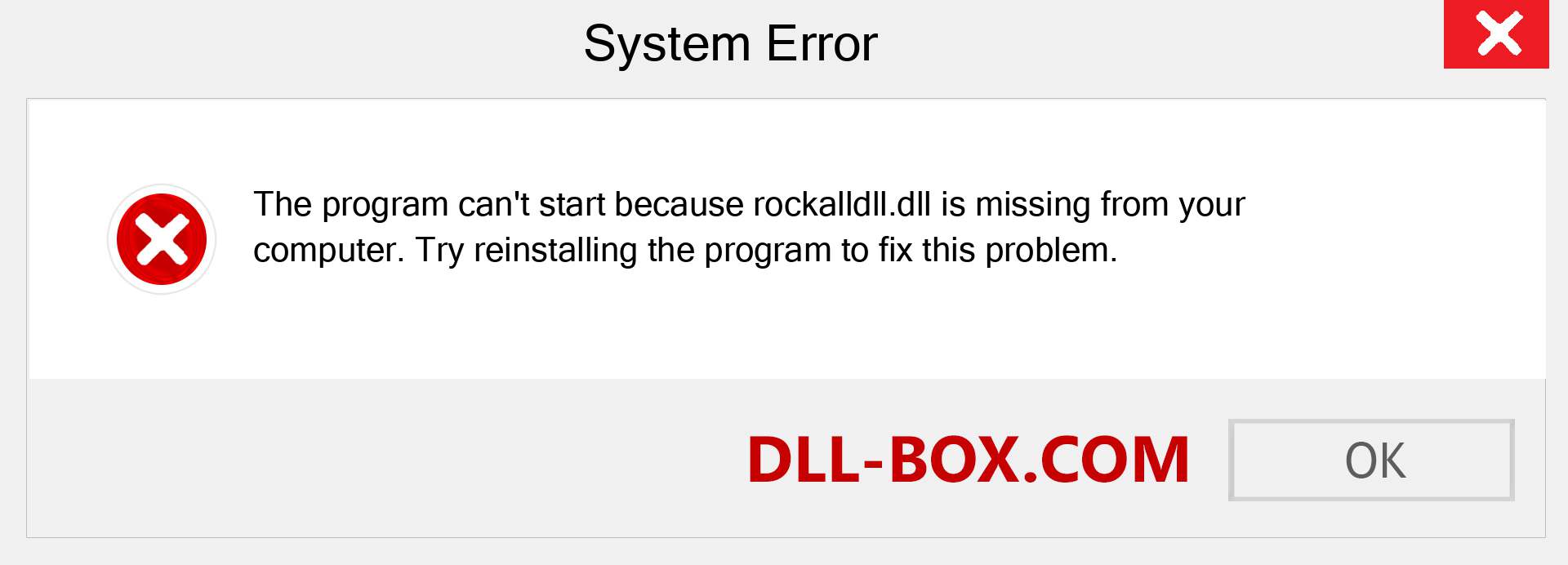  rockalldll.dll file is missing?. Download for Windows 7, 8, 10 - Fix  rockalldll dll Missing Error on Windows, photos, images